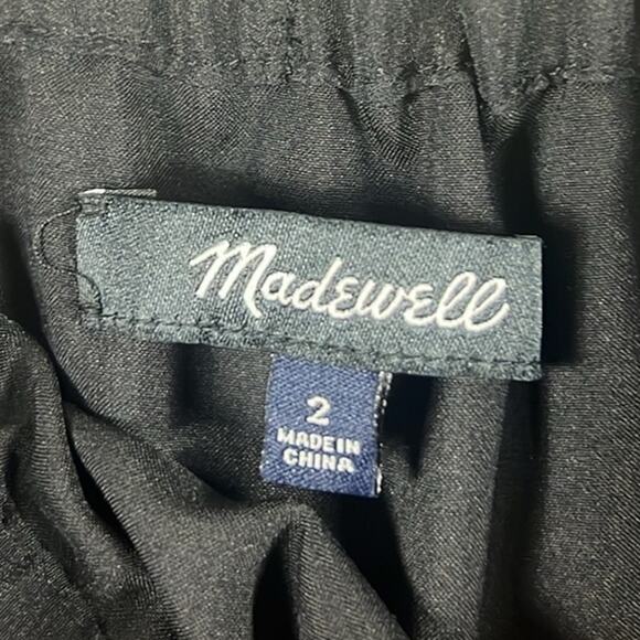 Madewell Mini Dress Womens S 100% Silk Black Off the Shoulder Clean Girl LBD - Picture 6 of 7